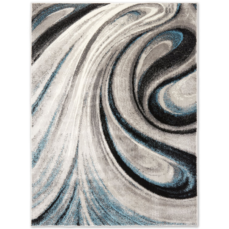 Zipcode Design™ Chrystal Abstract Blue/Black/Gray Area Rug & Reviews Wayfair